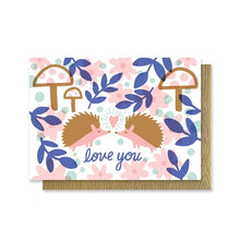 Load image into Gallery viewer, Hedgehog Love You Card