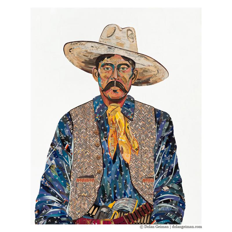 American Heritage Cowboy (Blue) Print