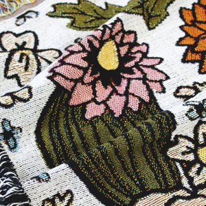 Cactus Party Tapestry Blanket