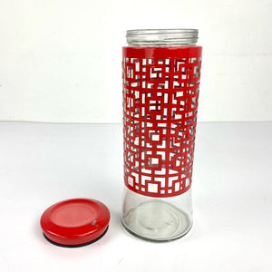 Red Barbicide Canister Jar