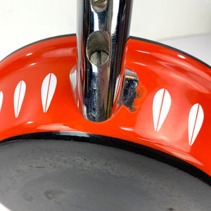 Red Orange Lotus Cast Iron Pan