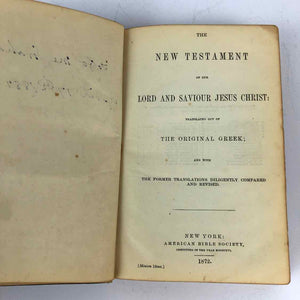 New Testament 1872 Book