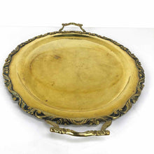 Load image into Gallery viewer, Large Ornate Brass Tray