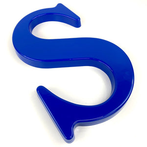 Blue Plastic Letter S