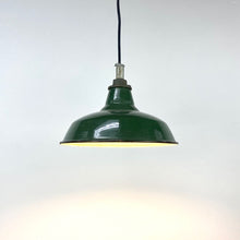 Load image into Gallery viewer, Green Enamel Pendant Light