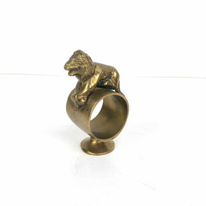 Brass Lion Napkin Ring