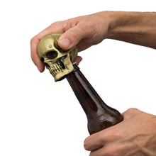 Load image into Gallery viewer, Gold Skull Bottle Opener