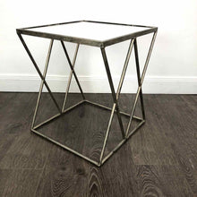 Load image into Gallery viewer, Geometric Faux Marble End Table