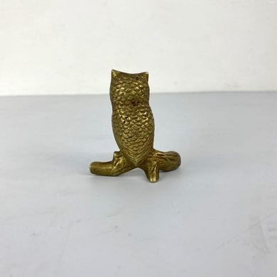 Small Brass Owl on Branch