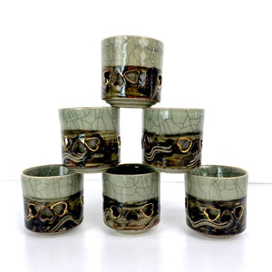 Somayaki Japanese Pottery Cups