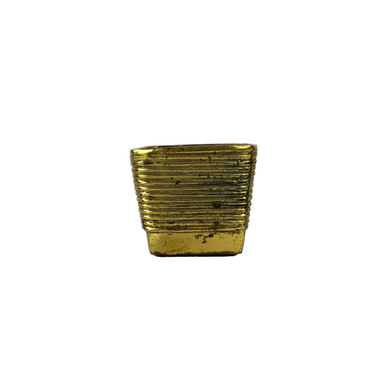 Ribbed Brass Container