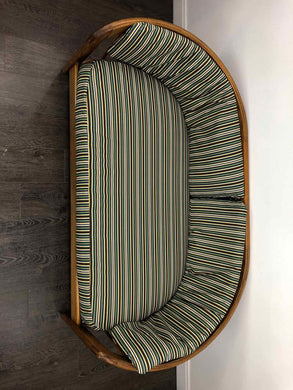 Striped Oak Loveseat