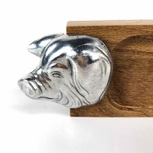 Load image into Gallery viewer, Aluminum &amp; Oak Pig Tray
