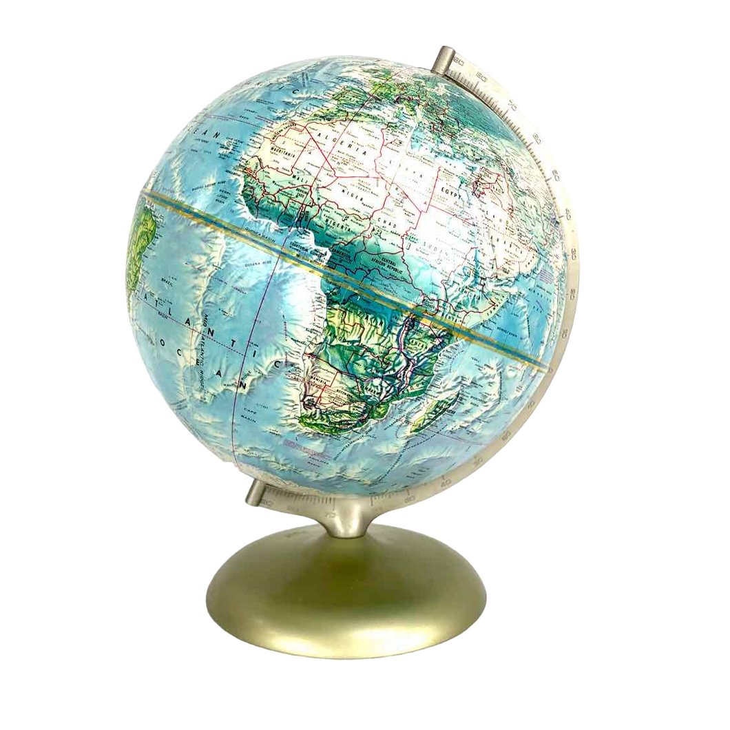 Pale Blue World Globe