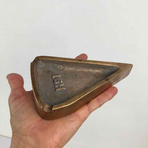 Solid Brass Wedge Ashtray