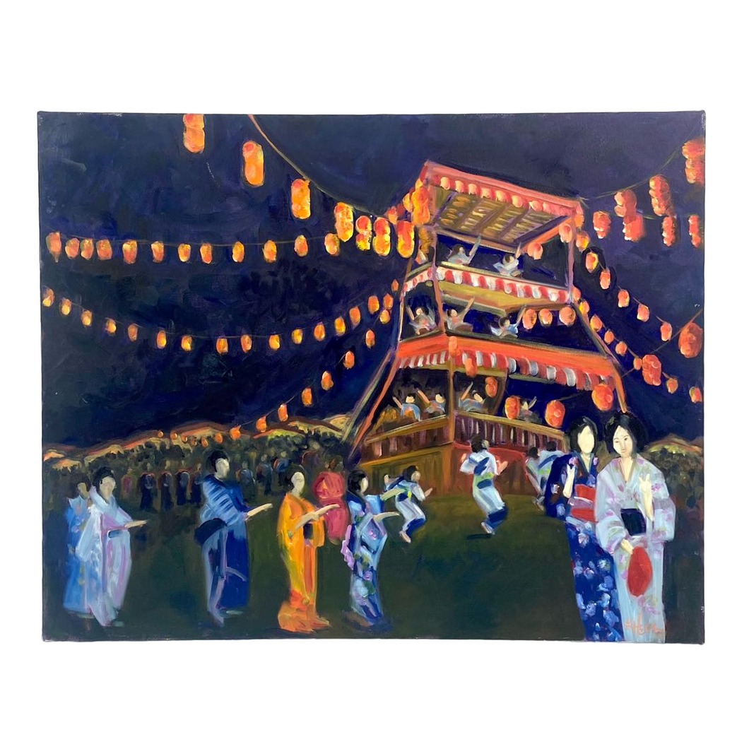 Japanese Obon Festival Painting