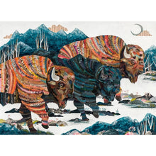 Load image into Gallery viewer, Indigo Mountain Bison Print