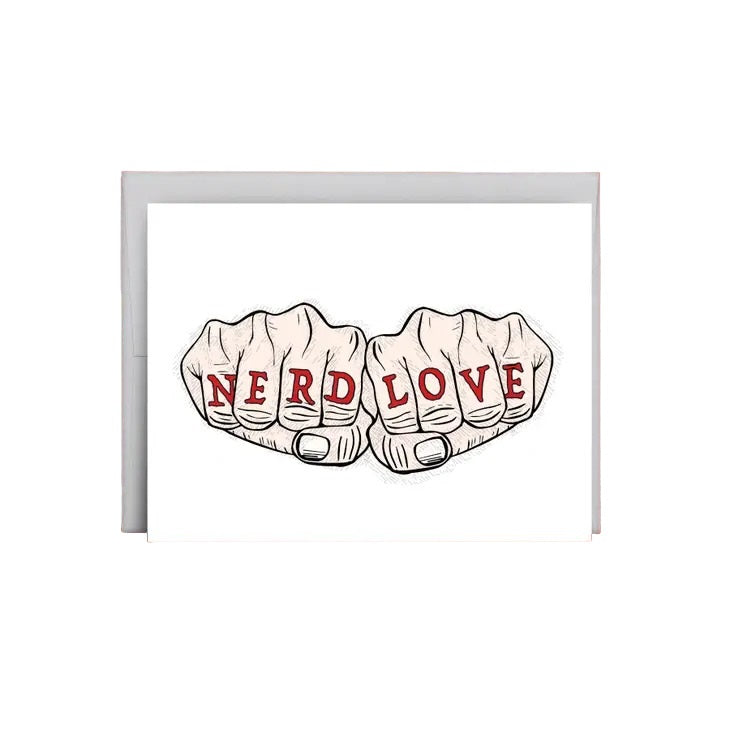 Nerd Love Knuckle Tattoo Card