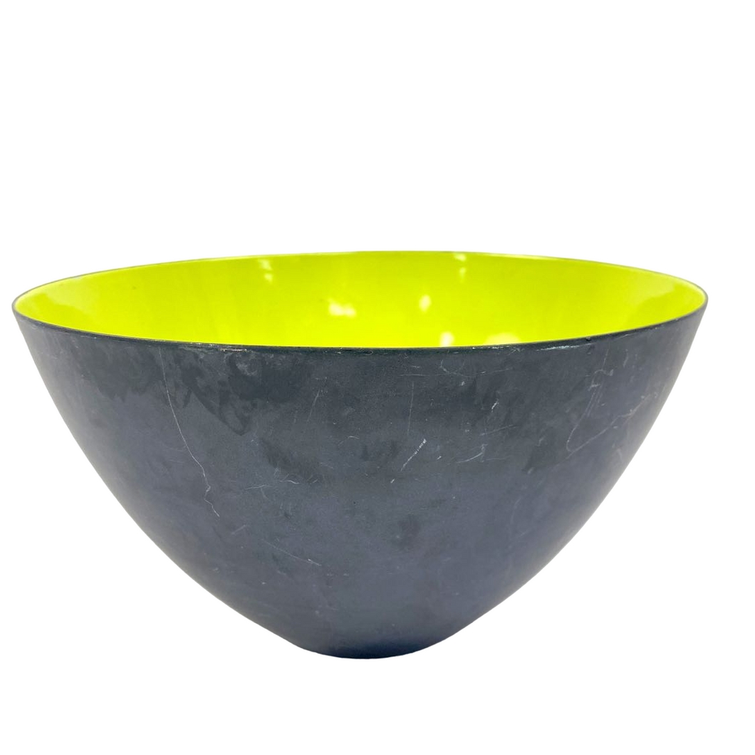 Modern Chartreuse Enamel Bowl