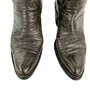 Gray Ostrich Women's Cowboy Boots