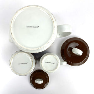 Brown Plaid Tea Set
