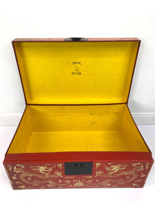 Red Chinoiserie Trunk