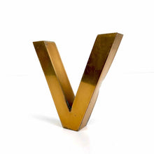 Load image into Gallery viewer, Small Gold Metal Letter V