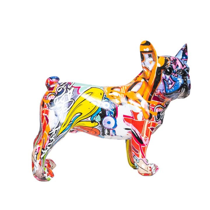 Graffiti Bulldog Sculpture