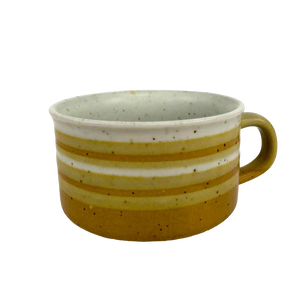 1970s Striped Pottery Mug