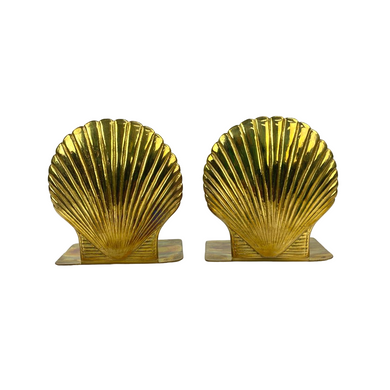 Brass Shell Bookends