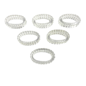 Clear Glass Napkin Rings