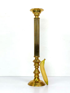 Large Brass Rod Candleholders