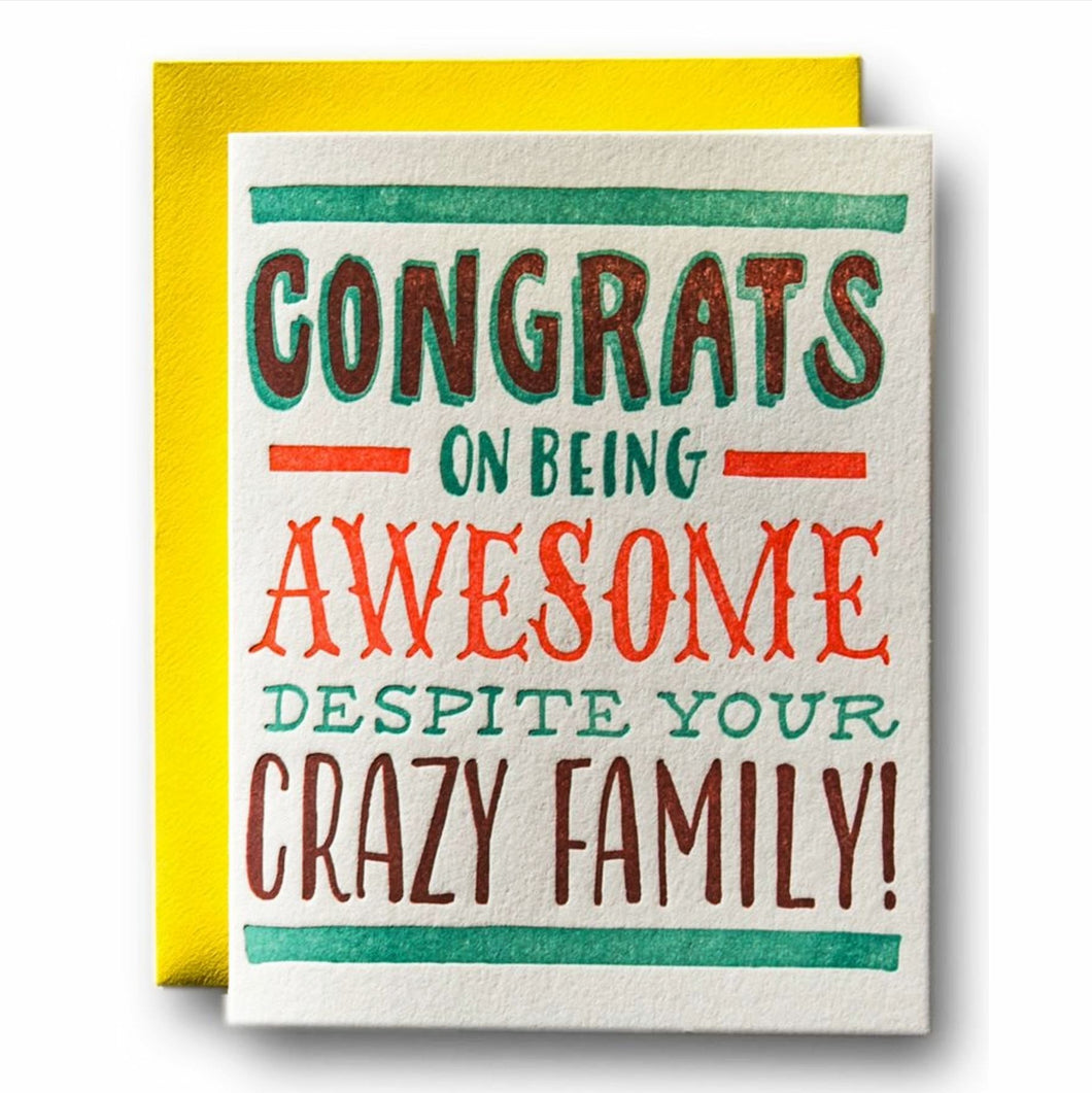 Congrats Crazy Family Card