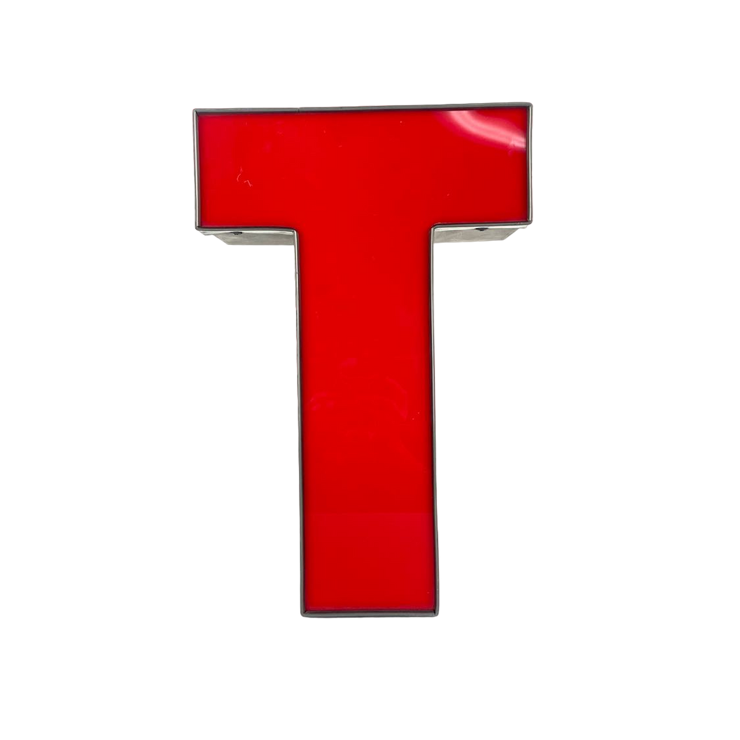 Red T Channel Letter