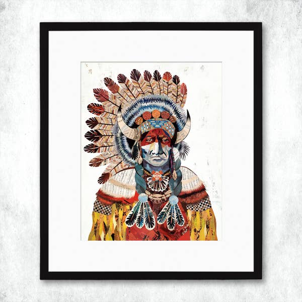 American Heritage Chief (Bison) Signed Print