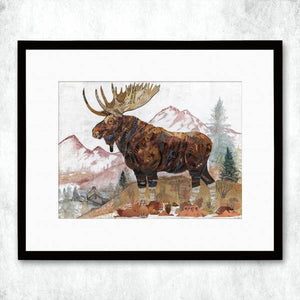 Dolan Geiman Signed Print Moose (Rocky Mountain Sentinel)
