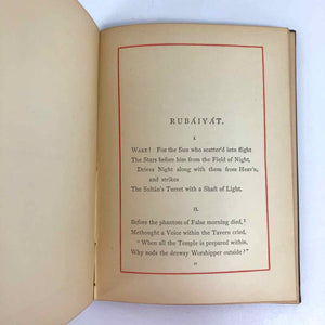 Rubaiyat 1889 Book