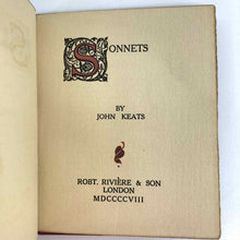 Load image into Gallery viewer, Keats Sonnets Leather Book