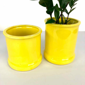 Yellow Pottery Planter