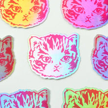 Load image into Gallery viewer, Holographic Kitty Cat Sticker