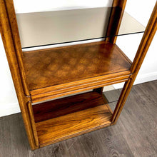 Load image into Gallery viewer, Wood &amp; Glass Etagere Shelf