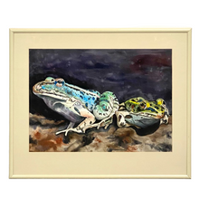 Load image into Gallery viewer, Frogs Watercolor Painting