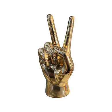 Peace Sign Brass Hand