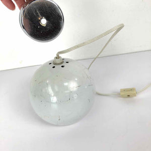 White Metal Globe Lamp