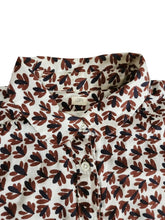 Load image into Gallery viewer, Brown &amp; White Floral Blouse