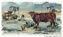 Load image into Gallery viewer, Dolan Geiman Signed Print Longhorn (Pumpjack King)