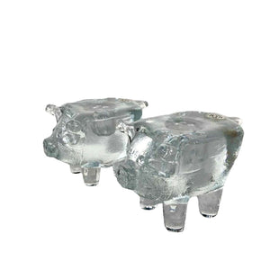 Swedish Crystal Pig Candleholders