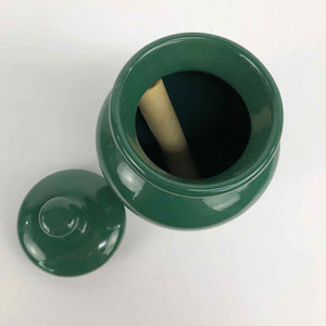 Green Pottery Apothecary Canister
