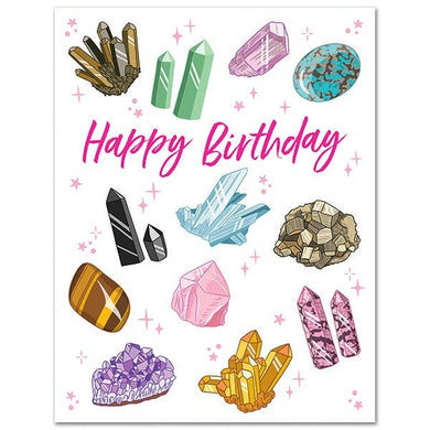 Crystals Happy Birthday Card