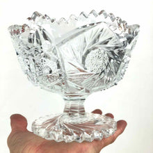 Load image into Gallery viewer, Cut Glass Pedestal Bowl